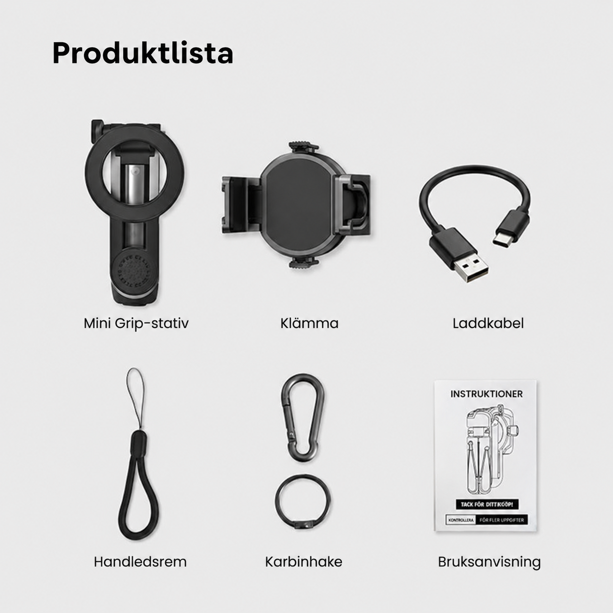 Snapio ™ - 4-i-1 ministativ med laddbar fjärrkontroll